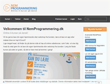 Tablet Screenshot of nemprogrammering.dk